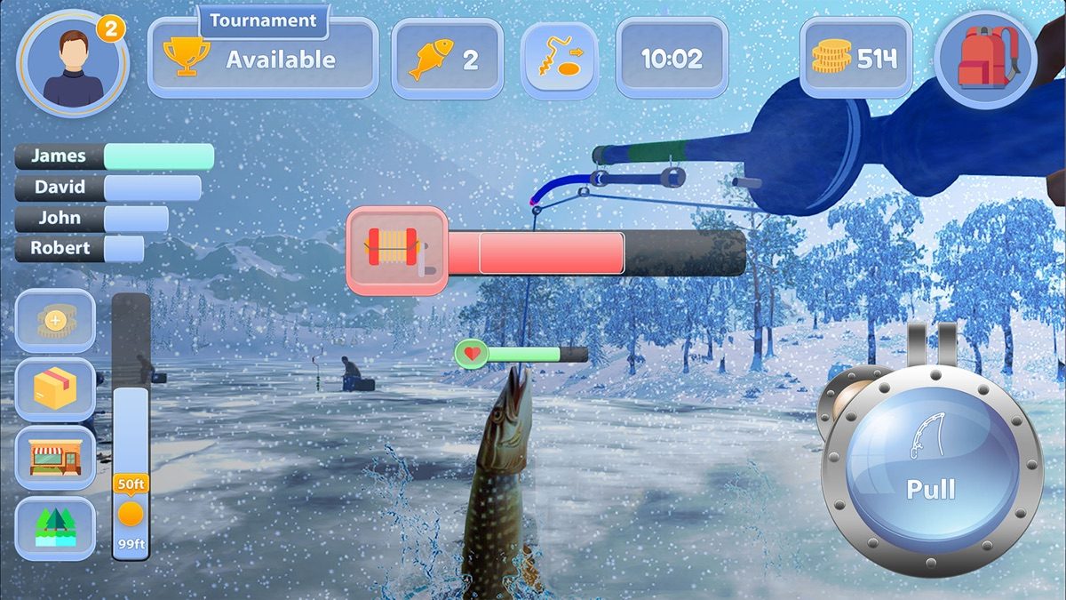 Ice fishing. Catch bass. preview